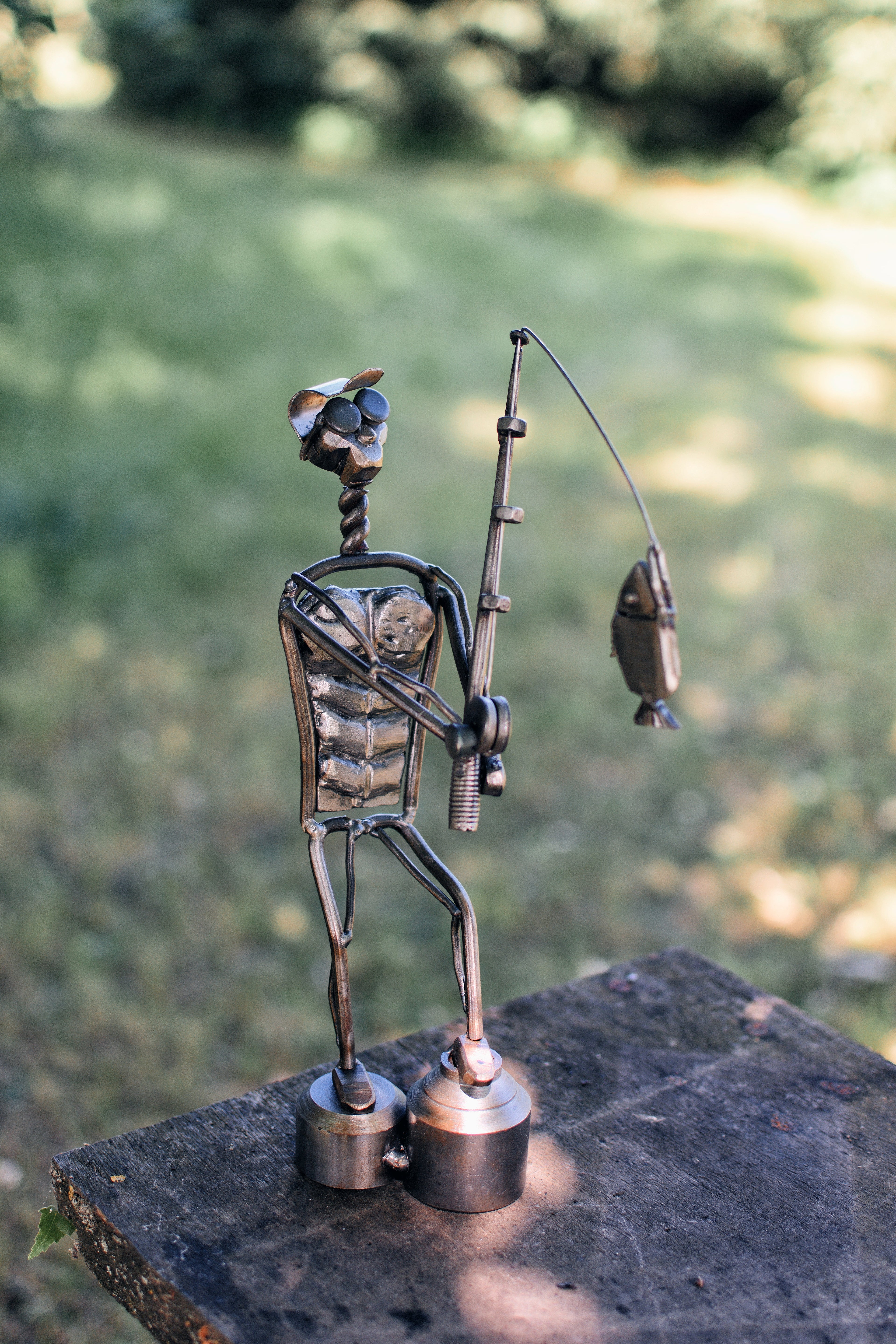Fisherman sculpture