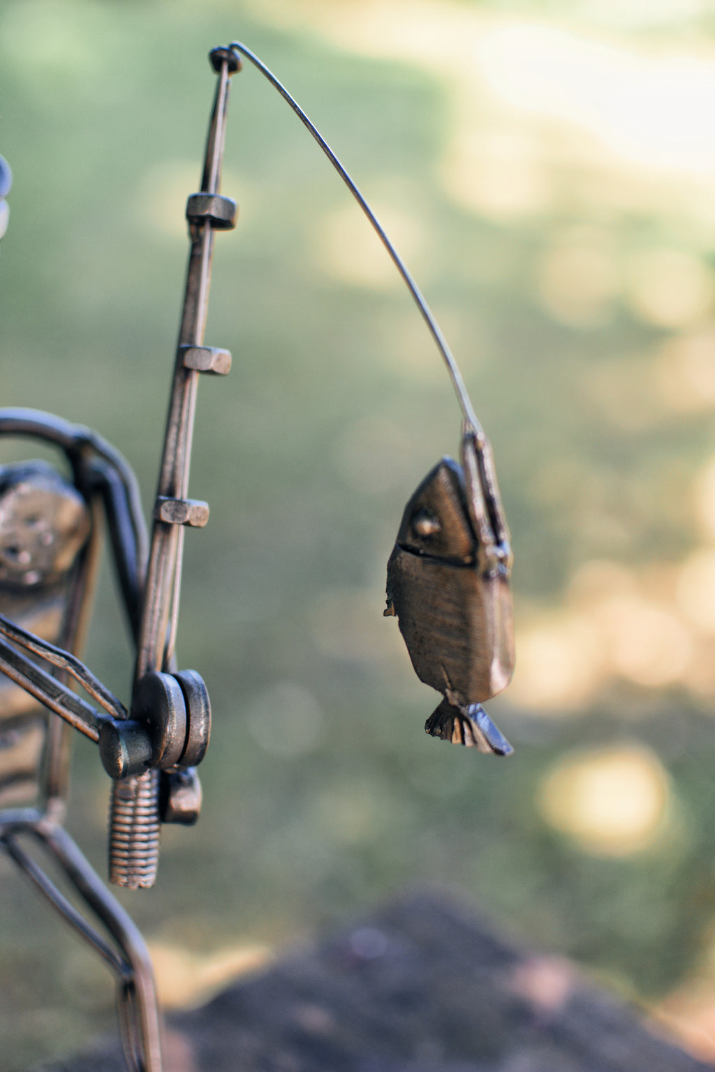 Fisherman sculpture