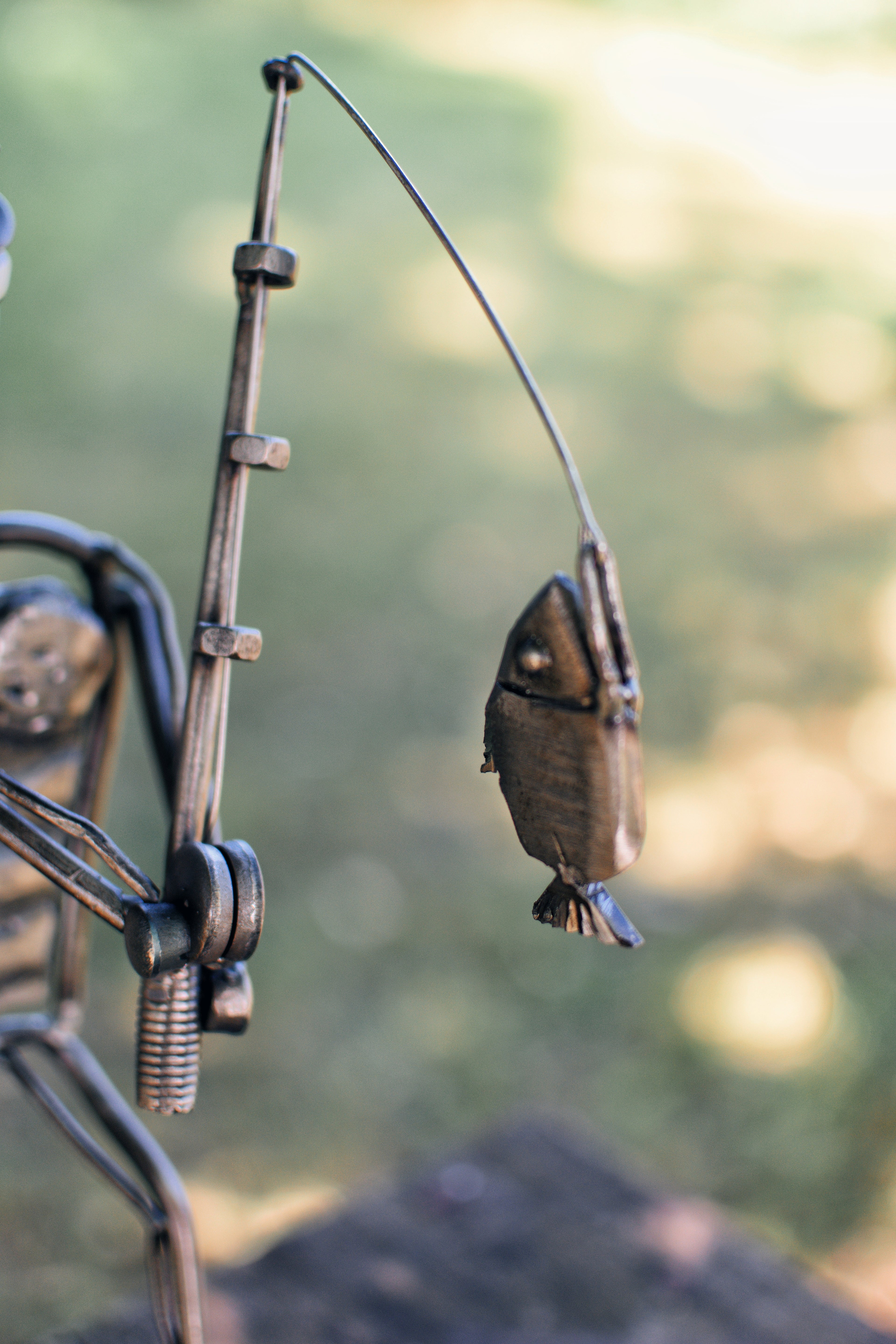 Fisherman sculpture