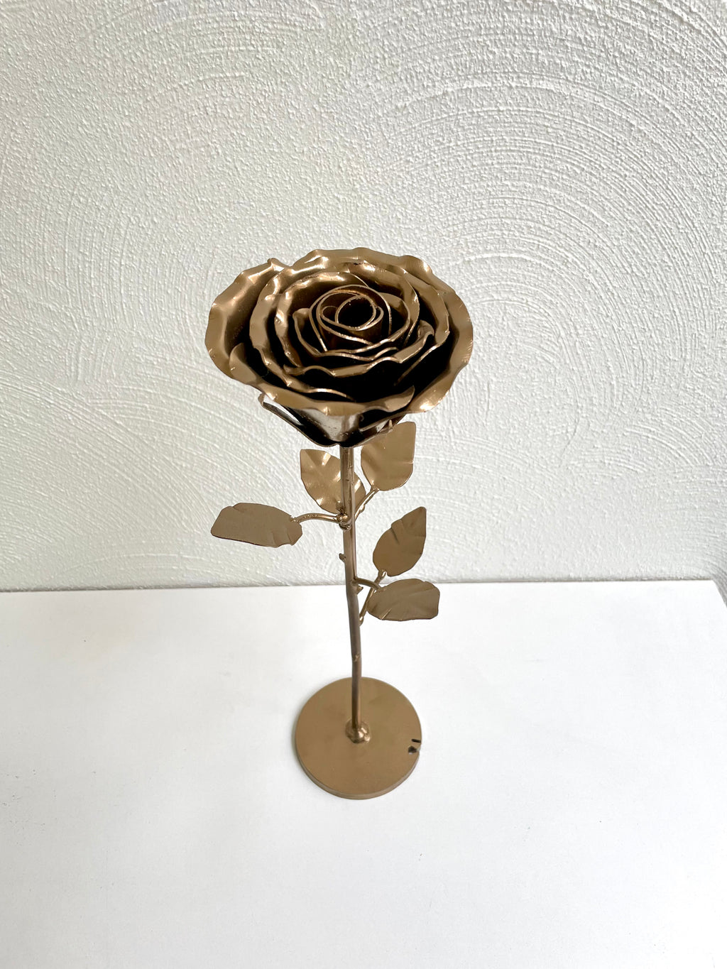 Golden metal rose