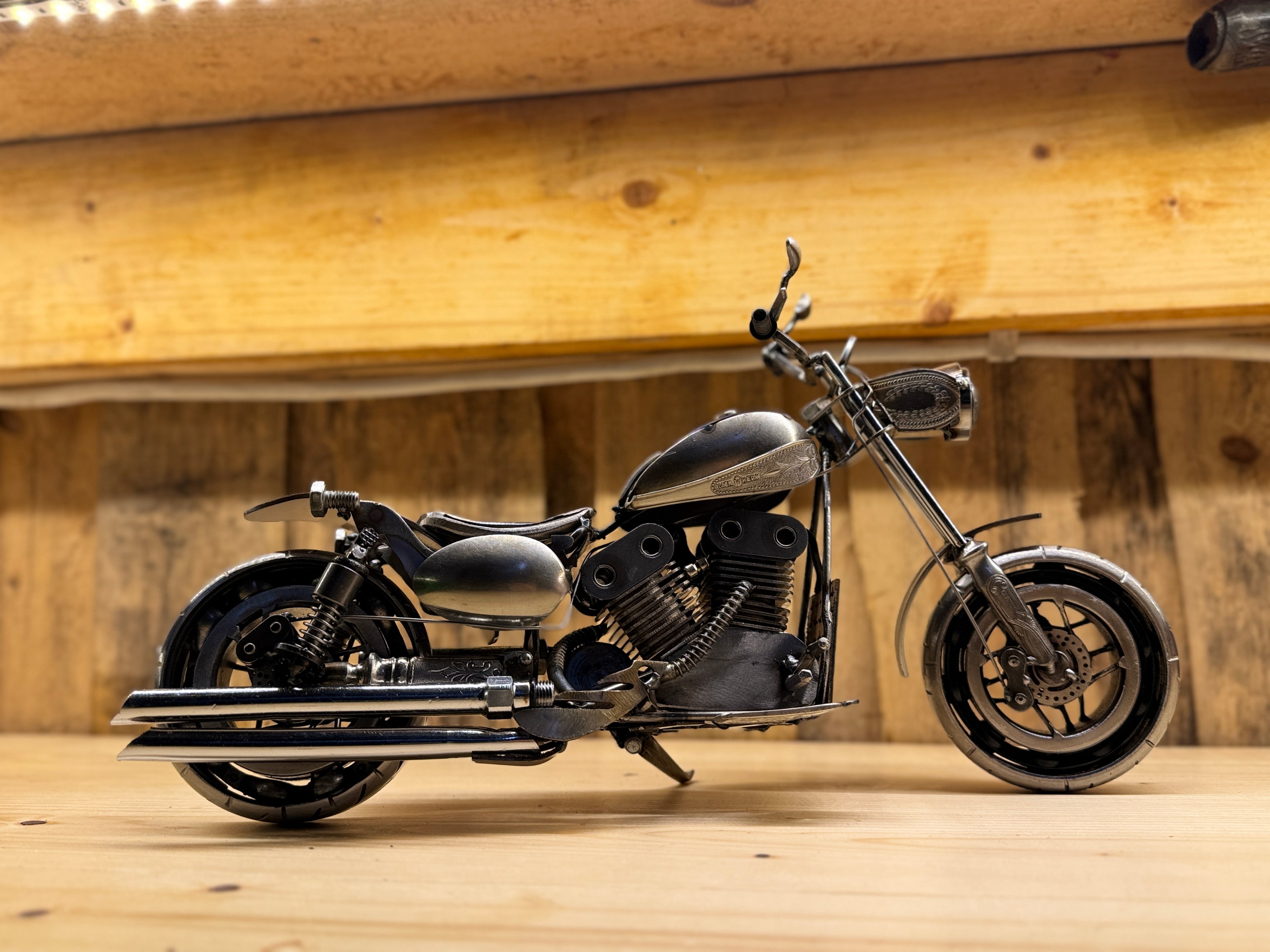 Detailed Scrap Metal Motorcycle