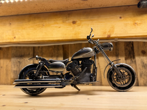 Detailed Scrap Metal Motorcycle